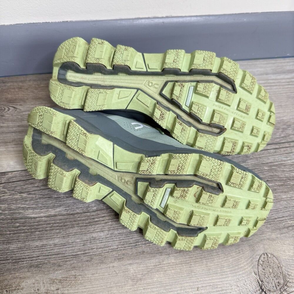 ON CLOUDVENTURE Running Shoes Sneaker Green Gray Women’s Size 10 Cloudtec - Picture 6 of 9